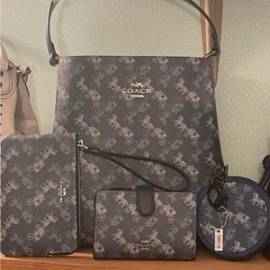 Coach bucket bundle.  Like new condition.  4 pieces!!